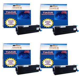 Lot de 4 Toner Compatible OKI B401 / B401D / B401DN / MB441 (44992402 )