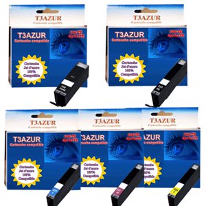PGI550/CLI551- Lot de 5 Cartouches compatibles Canon PGI-550 / CLI-551 XL