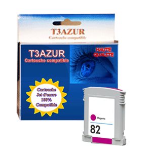 T3AZUR -Cartouche recyclé pour HP n°82XL (C4912A) - Magenta