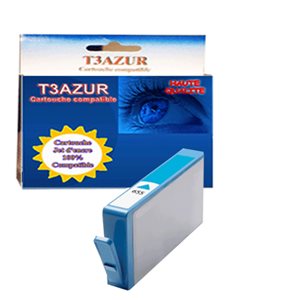 T3AZUR- Cartouche compatible pour HP n°655 (CZ110AE) - Cyan