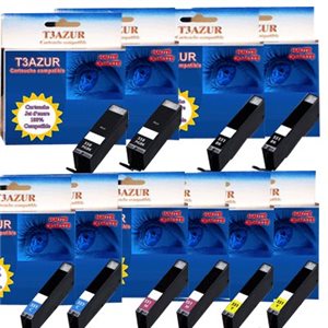 PGI550/CLI551 XL - Lot de 10 Cartouches compatibles pour Canon Pixma MG-6400 / Pixma MG6400 