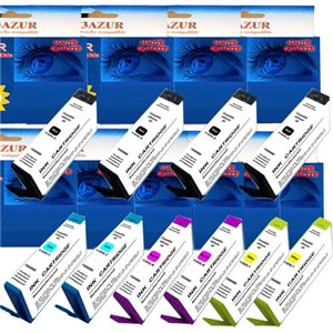 HP364XL - Lot de 10 cartouches compatibles pour HP Photosmart 6510 / 6520 / 6525 / 7510 / 7520 