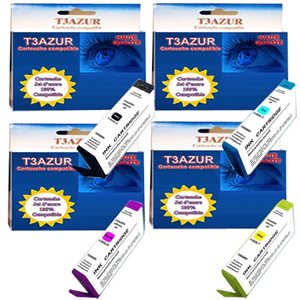 HP364XL - Lot de 4 cartouches compatibles pour HP Photosmart 5510 / 5515 / 5520 / 5522 / 5524 / 5525 