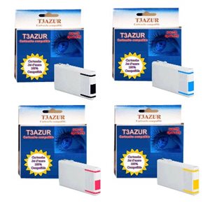 T17011-T17014 - Lot de 4 cartouches compatibles pour Epson WorkForce Pro WP-4095DN / WP 4095DN / WP-4500  / WP 4500  (avec puce)
