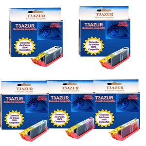  PGI570/CLI571 - Lot de 5 Cartouches Compatibles pour Canon Pixma MG-5700 / MG-5750 / MG 5700 / MG 5750 