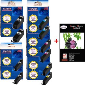 2+8 Canon PIXMA MG-5350 / MG-6150 / MG 5350 / MG 6150 -Compatible -PPA6