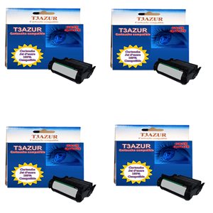 Lot de 4 Toners compatible pour Lexmark OPTRA S 
