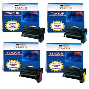 4 Toners Lexmark C780H1KG / C780H1CG / C780H1MG / C780H1YG - Compatible - 10 000 pages