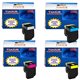 4 Toner Compatibles pour Lexmark CX310n CX410e CX510de CX410de CX410dte CX510dew CX510dhe CX510dthe CX310dn CX310dnw - 80C0