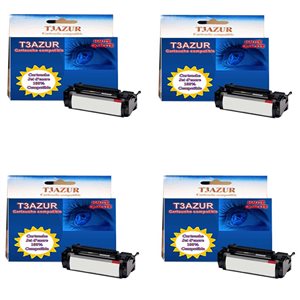 4 Toners Lexmark Optra M410 / M410N / 17G0154 - Compatible - 15 000 pages