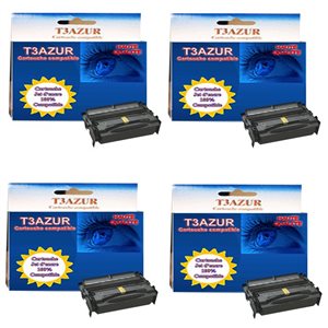 4 Toners Lexmark T430 / T430d / T430dn / 12A8425 - Compatible - 12 000 pages