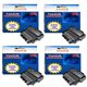 4 Toners Lexmark X634DTE / X634E / 12A7462 - Compatible - 21 000 pages