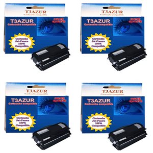4 Toners Lexmark X464 / X464de  / X463X11G - Compatible - 15 000 pages 