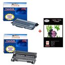 Toner+Tambour compatible Brother TN2120+DR2100+ Pack 20 papiers photos A6 230gr