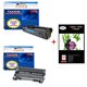Toner+Tambour compatible Brother TN6600+DR6000+ Pack 20 papiers photos A6 230gr
