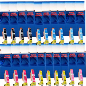 T3AZUR - Lot de 20 cartouches compatibles Epson T2431 /T2432 / T2433 / T2434 / T2435 / T2436 