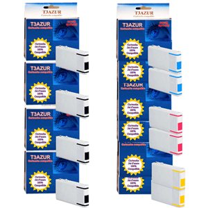  T3AZUR - Lot de 10 cartouches compatibles Epson T7011/ T7012 / T7013 / T7014 XXL