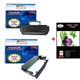 Toner+Tambour  compatible Lexmark 24016SE / 12A8302+ Pack de 20 papiers photos A6 230gr