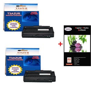 Lot de 2 Toner compatible pour Lexmark X215+ Pack de 20 papiers photos A6 230gr