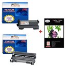 Toner+Tambour compatible Brother TN2010+DR2200+ Pack 20 papiers photos A6 230gr