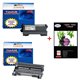 Toner+Tambour compatible Brother TN2010+DR2200+ Pack 20 papiers photos A6 230gr