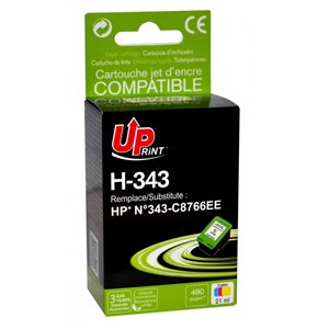 Uprint -Cartouche remanufacturé HP n°343 (C8766EE) Couleur