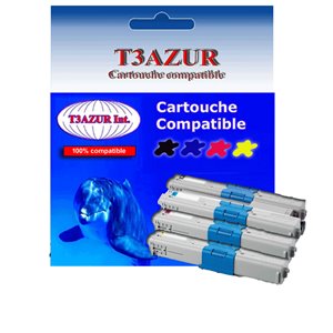 Lot de 4 Toners Laser compatibles pour Oki C510 / C530