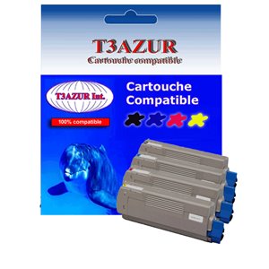 Lot de 4 Toners Laser compatibles pour Oki C5650 / C5750