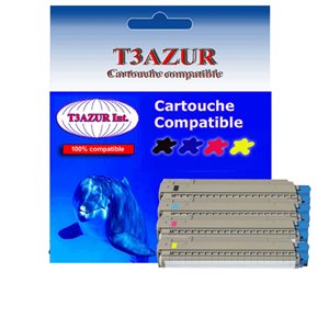 Lot de 4 Toner Laser compatible pour Oki C8600 / C8800 