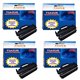 4 Toners Lexmark X203 / X203n /  X203A21G - Compatible - 2 500 pages