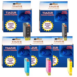 Lot de 5 Cartouche compatible pour Epson T33XL 