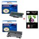 Toner+Tambour compatible Brother TN3280 + DR 3200 + Pack 20 papiers photos 230gr