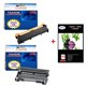TN2320/DR2300-Toner+Tambour compatible Brother TN 2320+DR 2300 + Pack de 20 papiers photos brillant A6 230gr