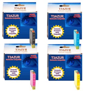 Lot de 4 Cartouches compatibles pour Epson T2991 / T2992 / T2993 / T2994 XL (1N+1C+1M+1Y)    Lot de 4 Cartouches compatibles pour Epson T2991 / T2992 / T2993 / T2994 XL (1N+1C+1M+1Y)