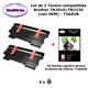 T3AZUR - 2 Toners génériques TN-2220  pour Brother Brother HL 2240 2240D 2250DN 2270DW MFC 7360N 7460DN 7860DW+20f A6 brillantes