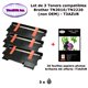 T3AZUR - 3 Toners génériques TN-2220  pour Brother Brother HL 2240 2240D 2250DN 2270DW MFC 7360N 7460DN 7860DW + PPA6