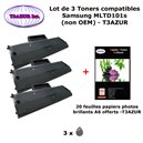 3 Toners génériques Samsung MLT-D101S /ELS pour Samsung ML 2160 2164 2165 2165W 2168w imprimante+20f A6 brillantes-T3AZUR