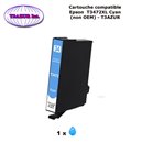 T34XL Cartouche compatible Epson T3472 T34 XL pour Epson WF3720DWF WF3725DWF Cyan- T3AZUR