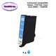 T34XL Cartouche compatible Epson T3472 T34 XL pour Epson WF3720DWF WF3725DWF Cyan- T3AZUR