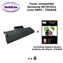  MLTD101S - Toner Samsung compatible ML2160 / ML 2160 -10 papiers photos A6 brillantes -T3AZUR 