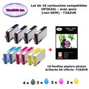 10 cartouches compatibles HP 364XL pour HP C6324 C6380 CN245B CN255B CN503B - 10f A6 brillantes -T3AZUR