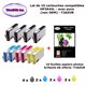 10 cartouches compatibles HP 364XL pour HP C6324 C6380 CN245B CN255B CN503B - 10f A6 brillantes -T3AZUR