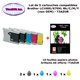 5 cartouches compatibles LC1000XL pour Brother DCP 105CN 130C 135C 150C 153C 330C 330CN 350C+10f A6 brillantes -T3AZUR