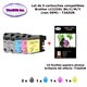 5 cartouches compatibles LC223XL pour Brother Business Smart MFCJ5320DW MFCJ5620DW MFCJ5720DW+10f A6 brillantes -T3AZUR