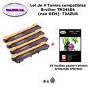 4 Toners compatibles TN241BK pour imprimante Brother DCP 9015CDW 9020CDW HL 3140CW 3150CDW 3170CDW+ 20f A6 brillants - T3AZUR 