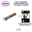 Toner compatible TN245C pour imprimante Brother DCP 9015CDW 9020CDW HL 3140CW 3150CDW 3170CDW+ 10f A6 brillants - T3AZUR 