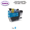 Cartouche compatible Brother LC3213XL pour Brother DCP J772DW, J774DW, MFC J890DW, J895DW Cyan imprimante - T3AZUR