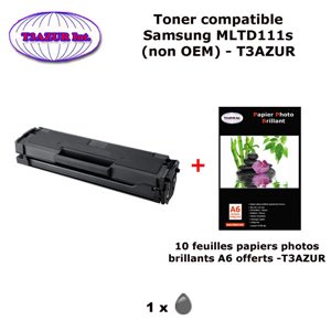 2 Toners génériques Samsung MLT-D111S pour Samsung SL M2020 M2020W M2022 M2022W M2070 M2070 imprimante+ 20f A6 brillantes-T3AZUR