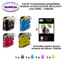 Lot de 4 Cartouches compatibles Brother LC127 / LC125 / LC 127 / LC 125 XL