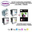LC129/LC125 XL - Lot de 4 Cartouches compatibles pour Brother MFC-J6720DW / MFCJ6720DW / MFC J6720DW
